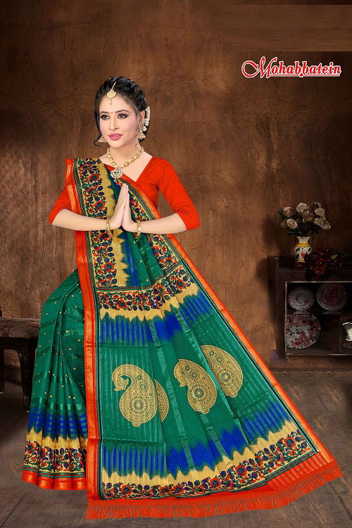 Mohabbatein 2 Regular Wear Designer Wholesale Cotton Printed Saree
